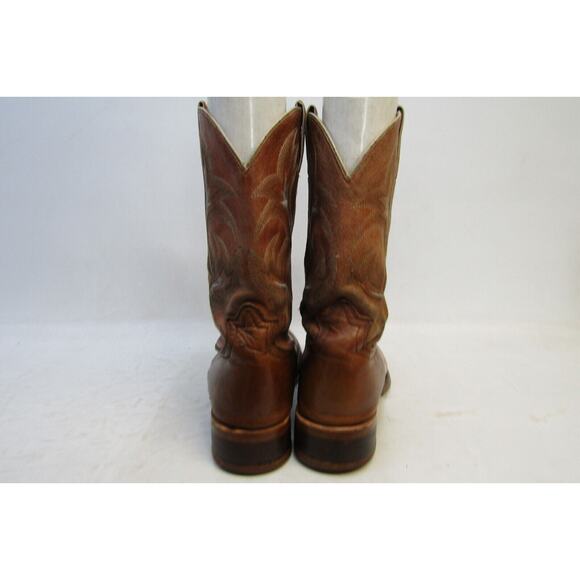 TONY LAMA Mens Size 10.5 D Brown Leather Cowboy Western Boots